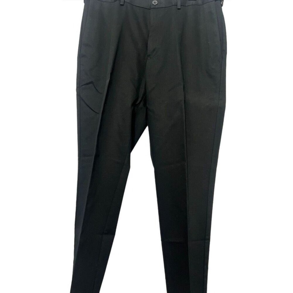 Haggar Classic Fit Cool 18 Mens Dress Pants Trousers 36X30 Black flat front‎